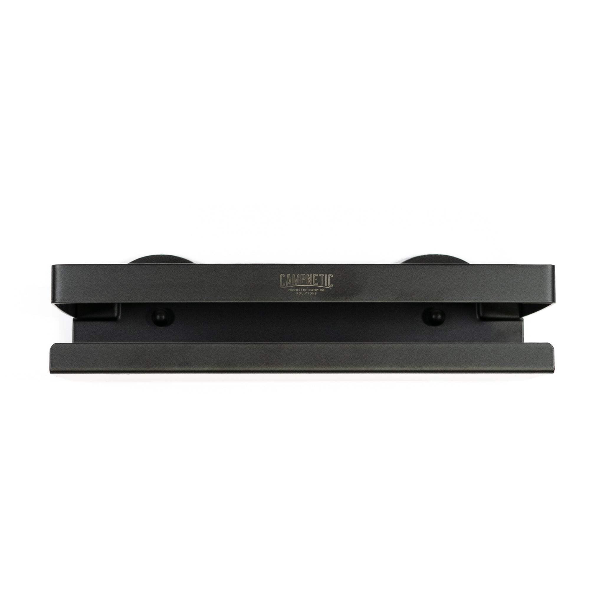 Campnetic magnetisches Regal-Körbchen 23 x 10cm Schwarz für Camping | Einfaches Anbringen ohne Bohren, Magnetische Gewürzregal, Vanlife & Wohnmobil, Komplettes Set inkl. Beutel