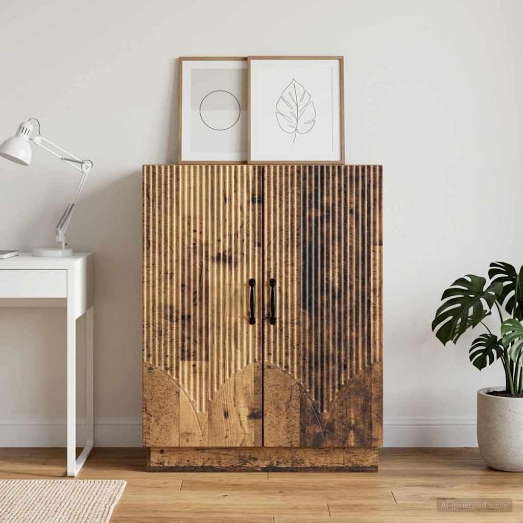 Hothingwell Drewniany bufet konstrukcyjny 66 cm z szufladami
