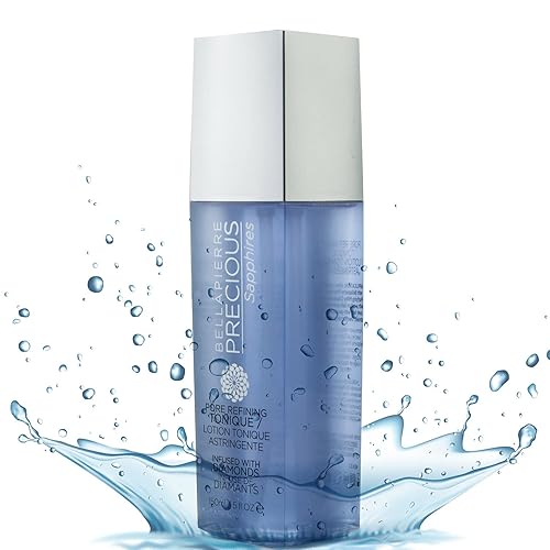 Bellapierre Precious Sapphires - Tonique de refinación de poros con infusión de diamante, tóner natural que elimina suavemente el maquillaje y los