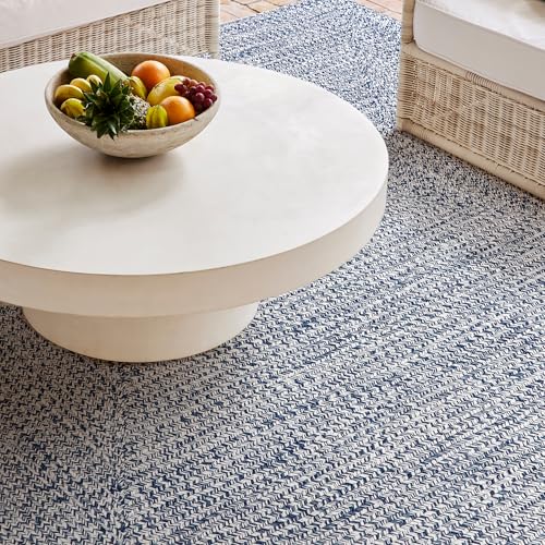 Image of nuLOOM Wynn Navy Solid Braided Indoor /Outdoor Area Rug, 6' x 9'