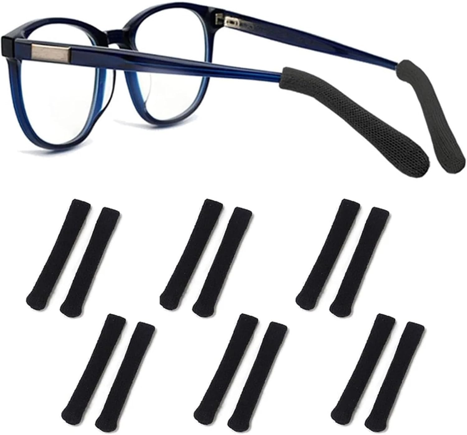 18Pcs Glasses Ear Cushion, Eyeglasses Temple Tips Sleeve Protectors Non-Slip Comfortable Elastic for Glasses(6)
