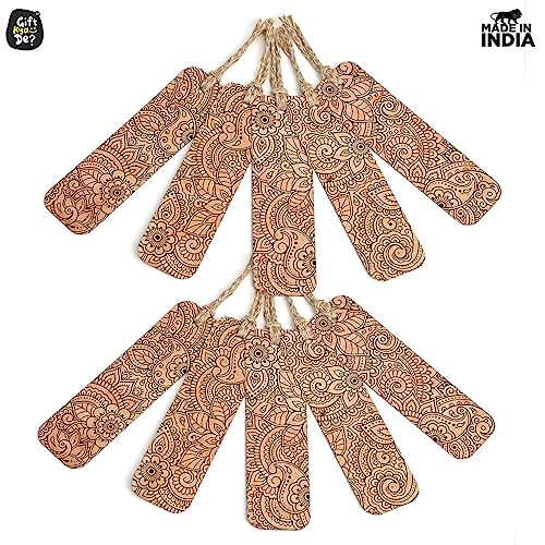 Image of GKD Bookmarks Set of 10 Mandala Art Bookmarks Aesthetic with Hard Paperback Book Marker Handmade Tassel dori Book Accessories Unique Gifts for Book Lovers (ecofriendly 10pc)