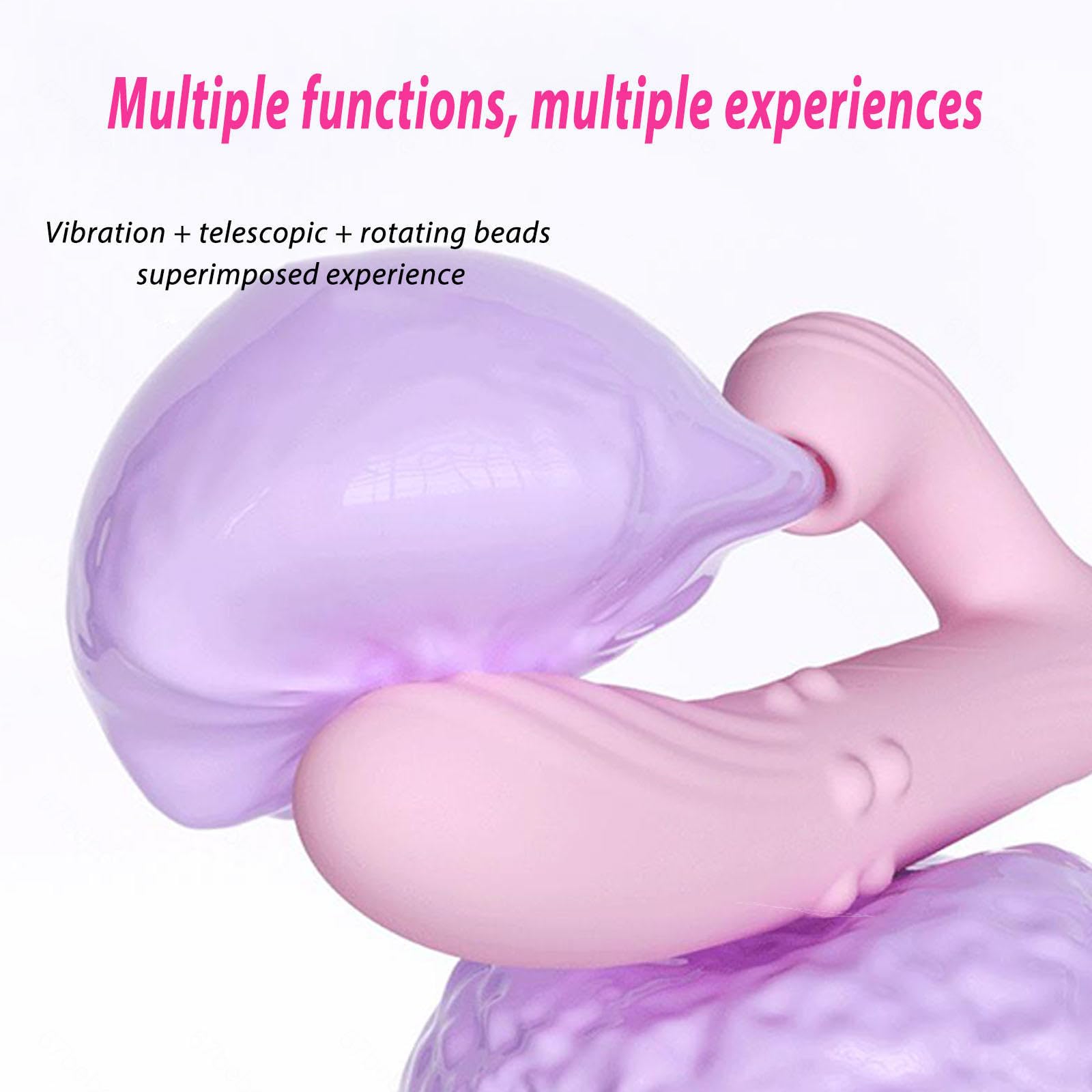 Vibratore G Spot Erotica Dildo Stimolatore Clitorideo può stimolare il punto G, Vibratoriper Sex Toys per Stimolatore Clitoride,Purple
