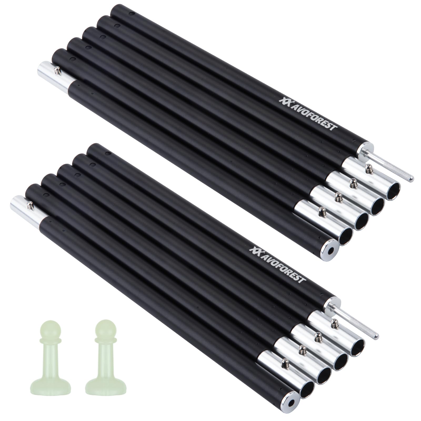 タープポール AVOFOREST 直径19mm 2本セット アルミ製 最長204…