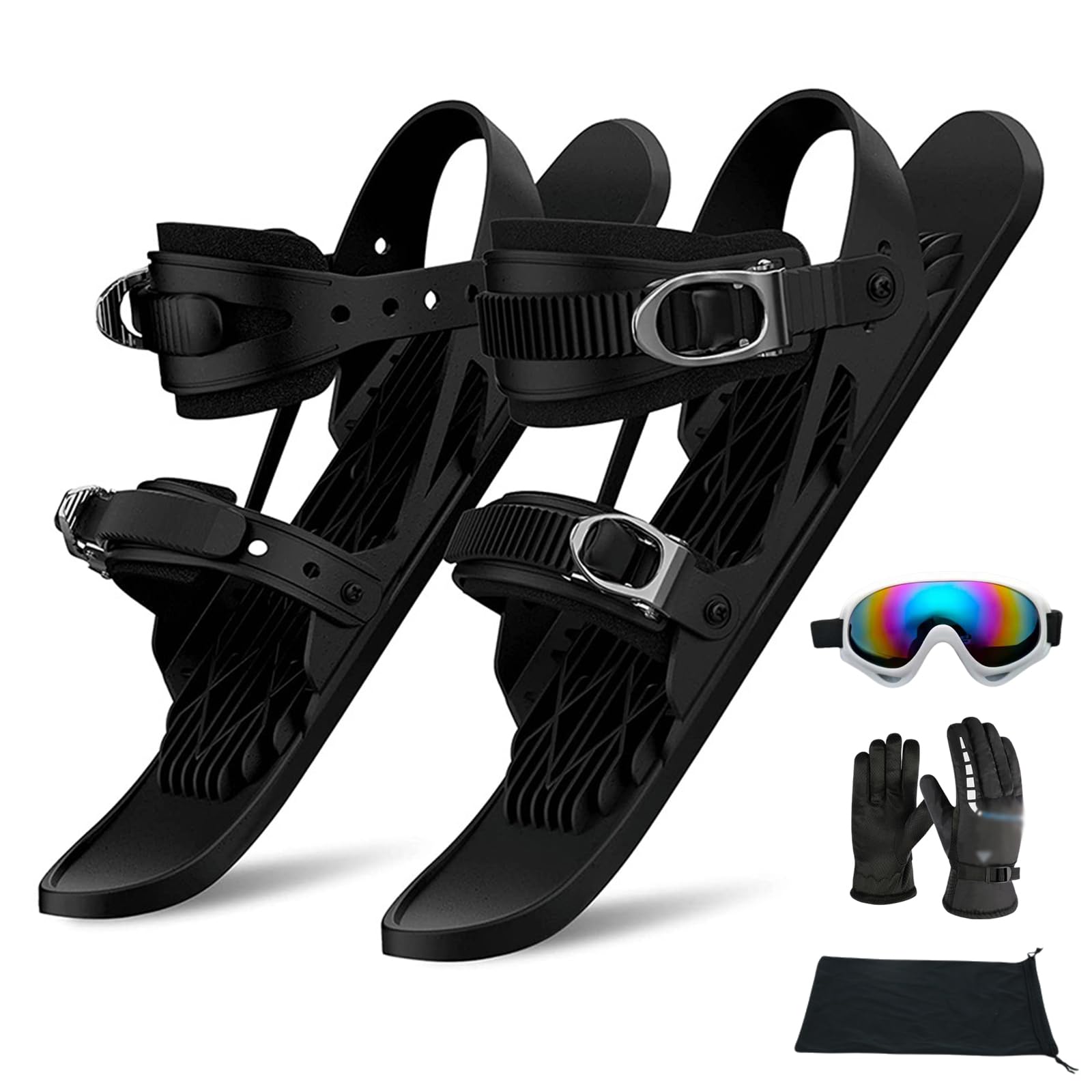 Verstellbare tragbare kurze Schlittschuhe mit Schutzbrille und Handschuhen für Downhill Pisten Wintersport