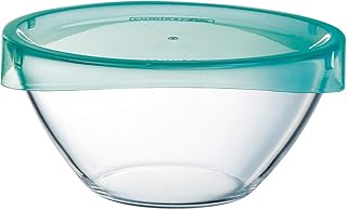 Luminarc ENSALADERA 23 CM C/Tapa KEEP'N Lagon Lum, Transparente y Verde