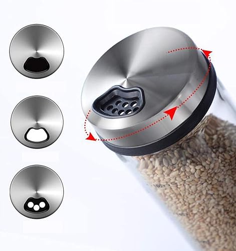 Pimientero práctico dispensador de sal y pimienta con agujeros ajustables para verter dispensador perfecto de sal 16.9 fl oz