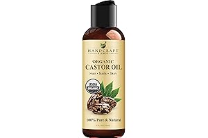 Handcraft Blends Organic Castor Oil: Fortified Hair, Luscious Lashes, and Alluring Brows