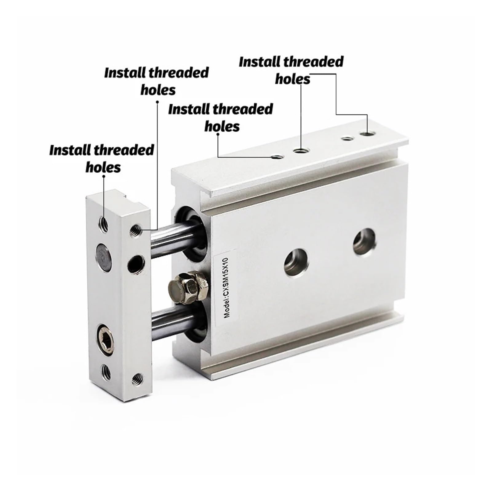 CXSM Double Rod Cylinder Pneumatic Cylinder CXSM15 Double Shaft Double Rod Cylinder(Stroke 10mm)
