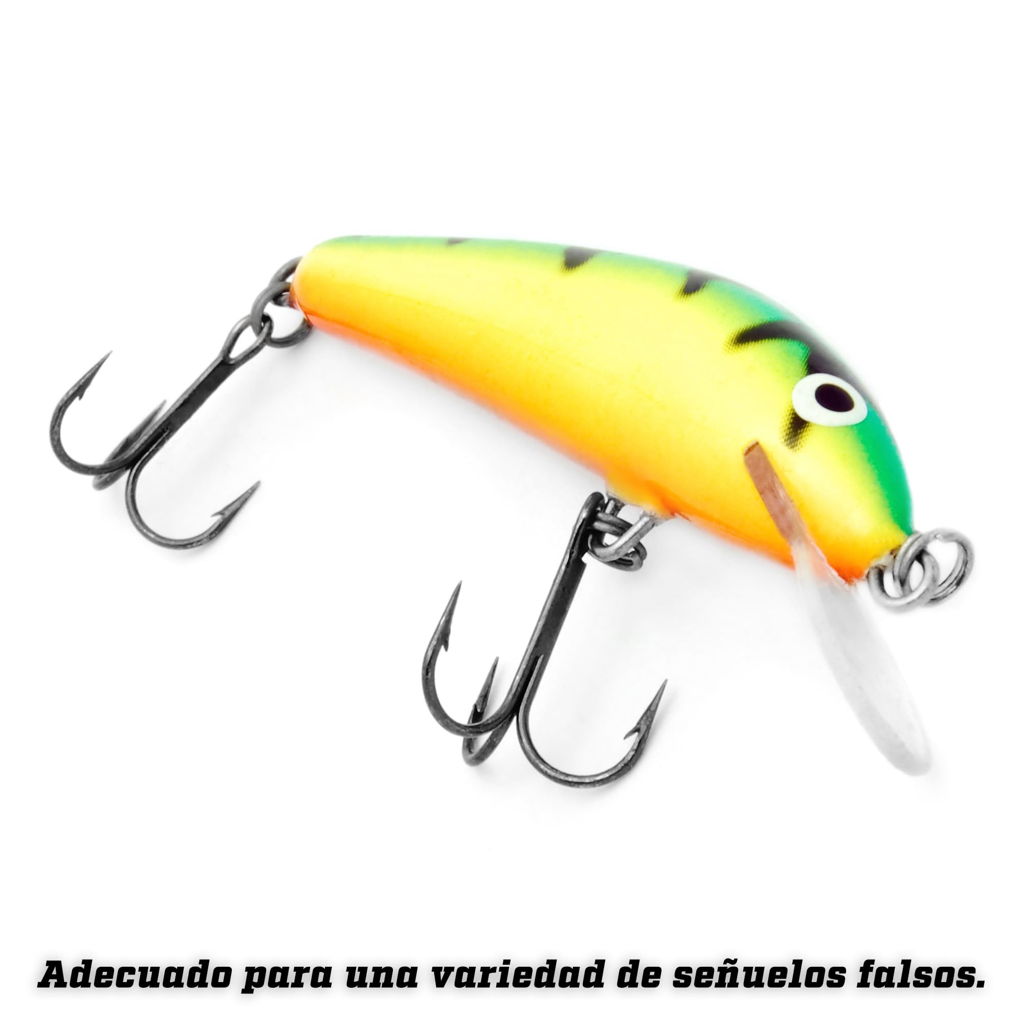 Anzuelos de Pesca Triples de Acero de Alto Carbono, Curvado Redondo, Afilados y Resistentes