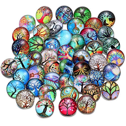 20 PCS Snap Jewelry Charms 18mm Interchangeable Jewelry Snap Charms,Snap Charms for Snap Jewelry Necklace Bracelet,Glass Snap Buttons Jewelry