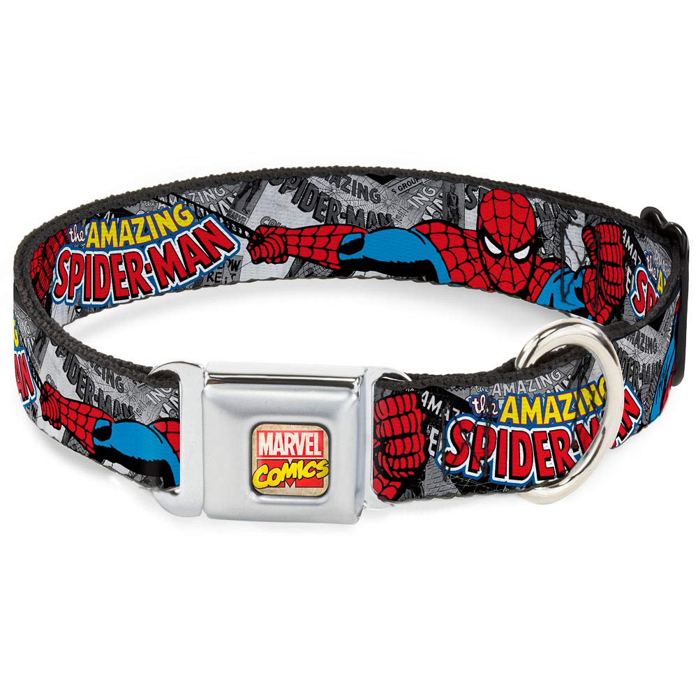 Klamra w dół 33-45 cm THE AMAZING SPIDER-MAN ułożona obroża dla psa, szeroka mała