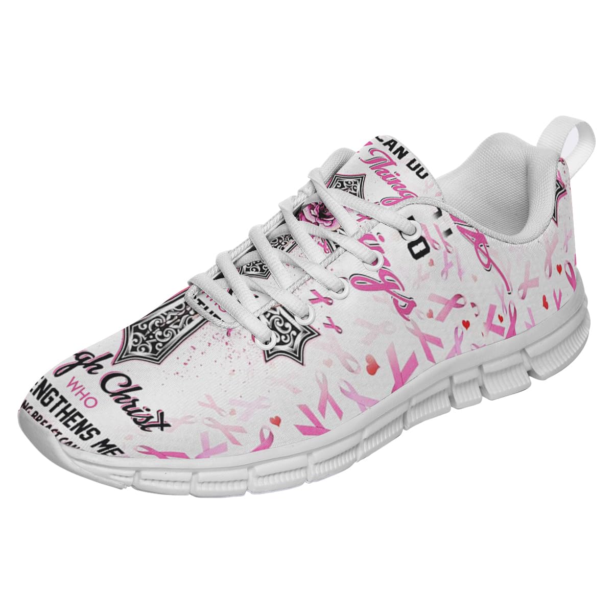Fighting Breast Cancer Shoes for Women Men Tennis Shoes 3D Print Fashion Running Sneakers