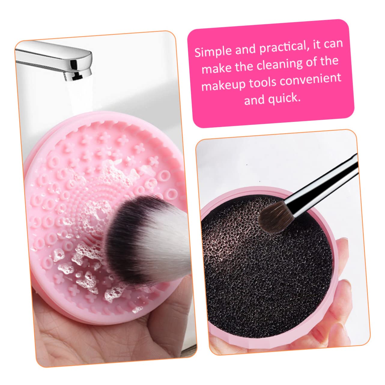 ABOOFAN 5 Pièces Boîte de nettoyage de brosse de maquillage brosse nettoyante outil de maquillage fournitures propres nettoyants pour pinceaux de maquillage sèche-pinceaux de maquillage