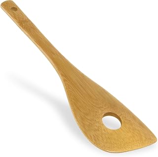 Japanese Bamboo Slotted Turner, 10.23 in (260mm), Cooking Spatula, Kitchen Utensil by SG Wonder zone, Made in Japan