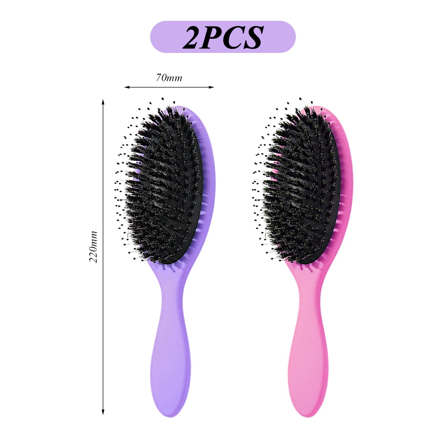 2 Pezzi Di Massaggio Per Capelli Pettine, Strumento Di Parrucchiere, Maniglia Di Comfort Ergonomica, Comodo Pennello Per La Pulizia Da Viaggio, Oggetti Di Scena Per Lo Stile Delle Donne.