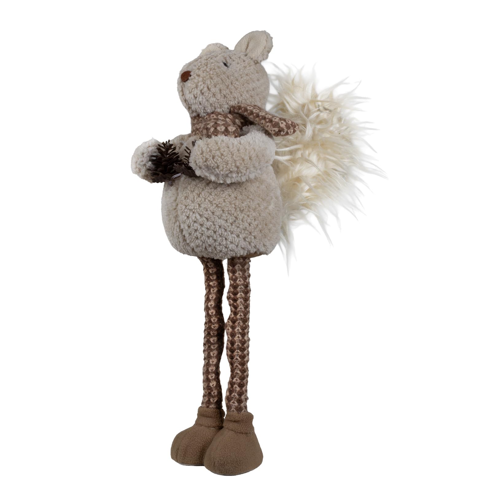 Monopol Christmas Paradise Eichhörnchen stehend mit Teleskopbeinen 50-65cm Deko Weihnachtstier beige