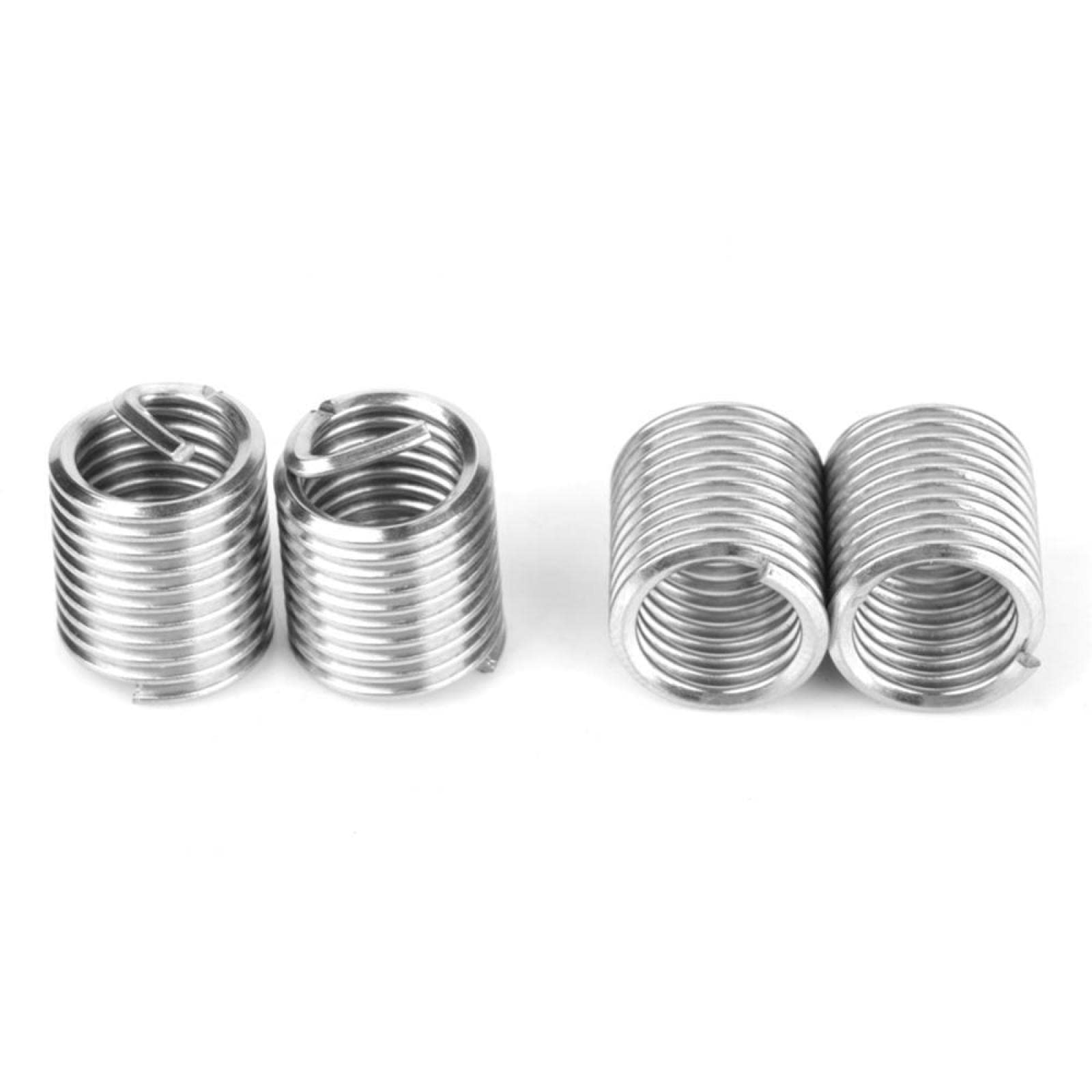 50Pcs Kit di Riparazione Filettatura Auto M8 x 2D In Acciaio A Spirale Filo A Vite Inserti Filettati Chiave Chiave Inserti Trapano Rubinetto Strumento di Filettatura