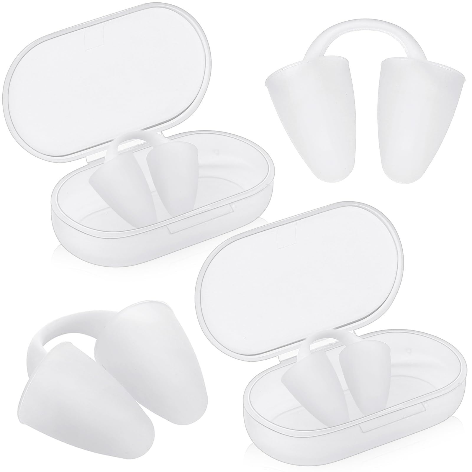 Piscina Tapón Nariz 2 PCS Protector Nasal Nadar Silicona Reutilizable para Principiantes Natación Surf