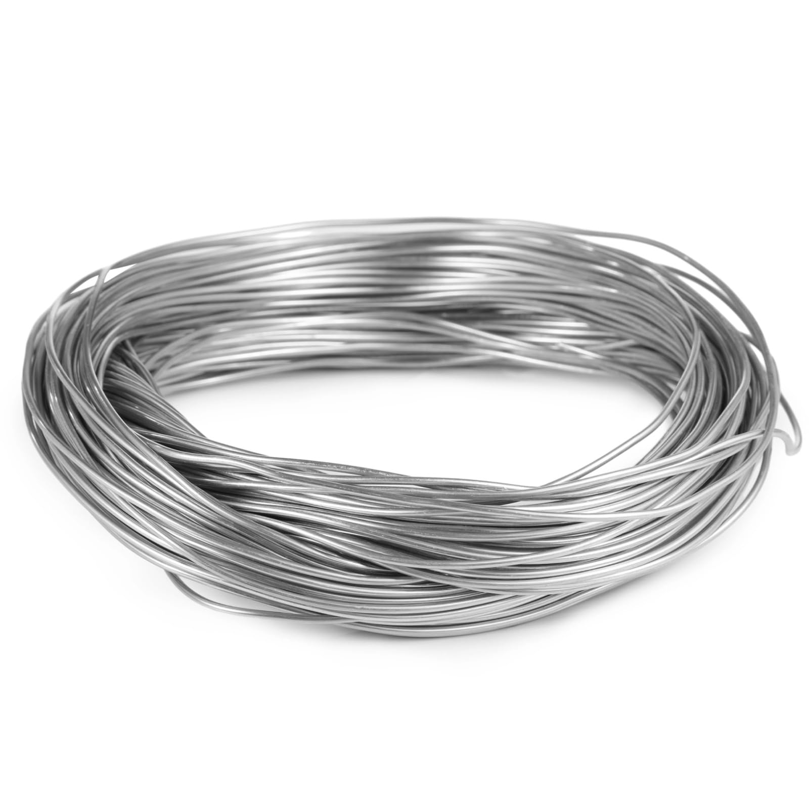 98 Fuß Aluminiumdraht, 0,1 Zoll Durchmesser, biegsamer Armaturdraht, Metalldraht für Gartenbau, Skulpturen, Puppen, Floristik, Schmuckherstellung, Weben, DIY-Bastelarbeiten