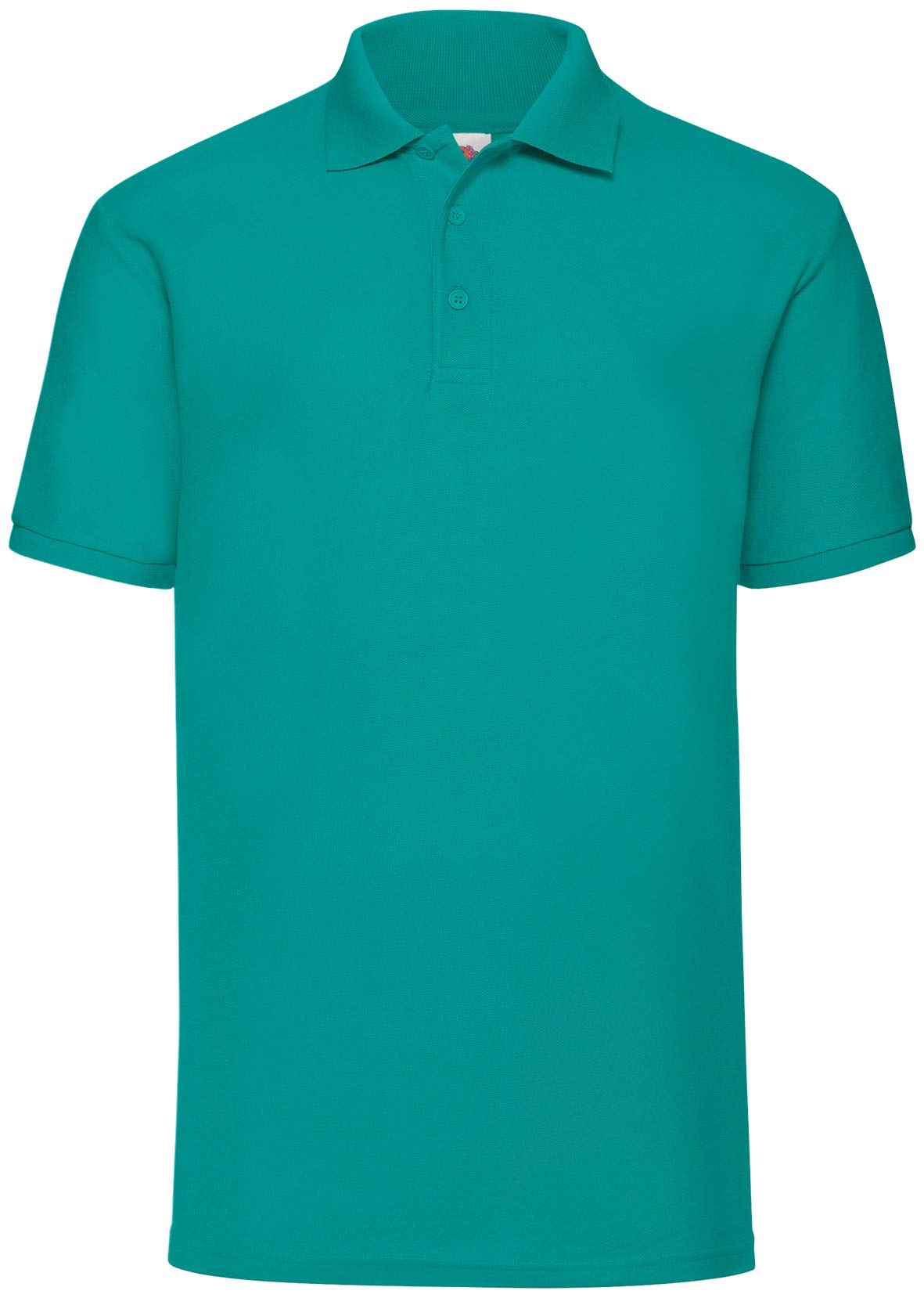 Mens Fruit of the Loom 65/35 Pique Polo Tshirt-Emerald-Medium