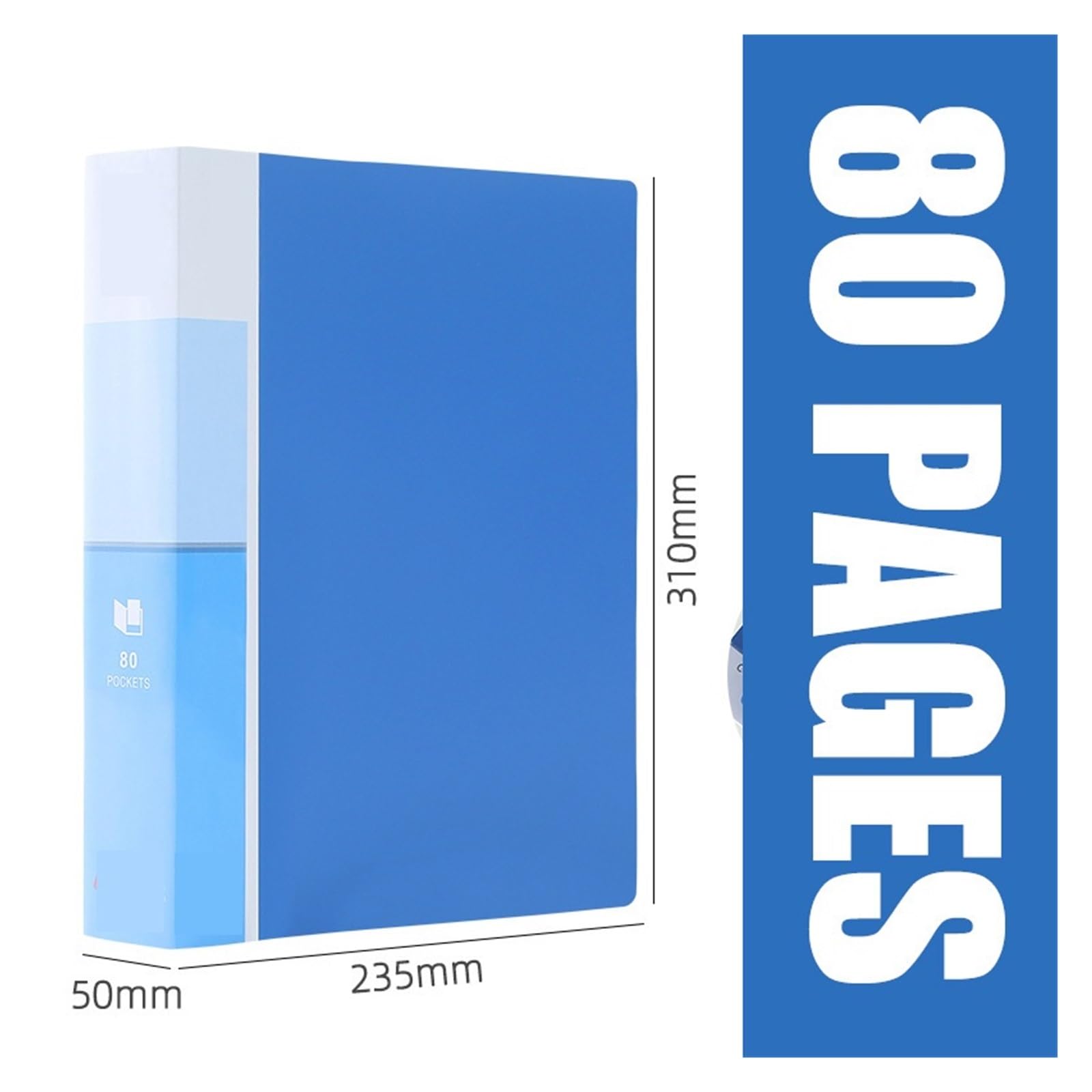 1 confezione da 10-100 pagine con cartella informativa, busta portadocumenti inserti multistrato A4(1pcs-blue-60pages)