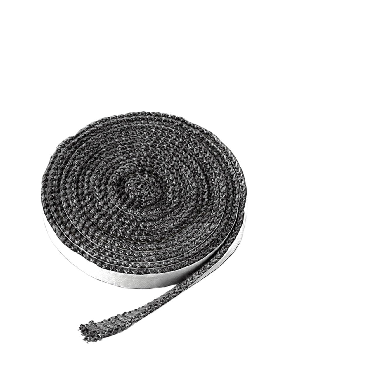 Guarnizione Stufa a Legna Corda for stufa piatta nera da 10/15 mm di larghezza | Striscia sigillante antincendio for porta del camino, guarnizione autoadesiva in fibra di vetro(15x2mm)