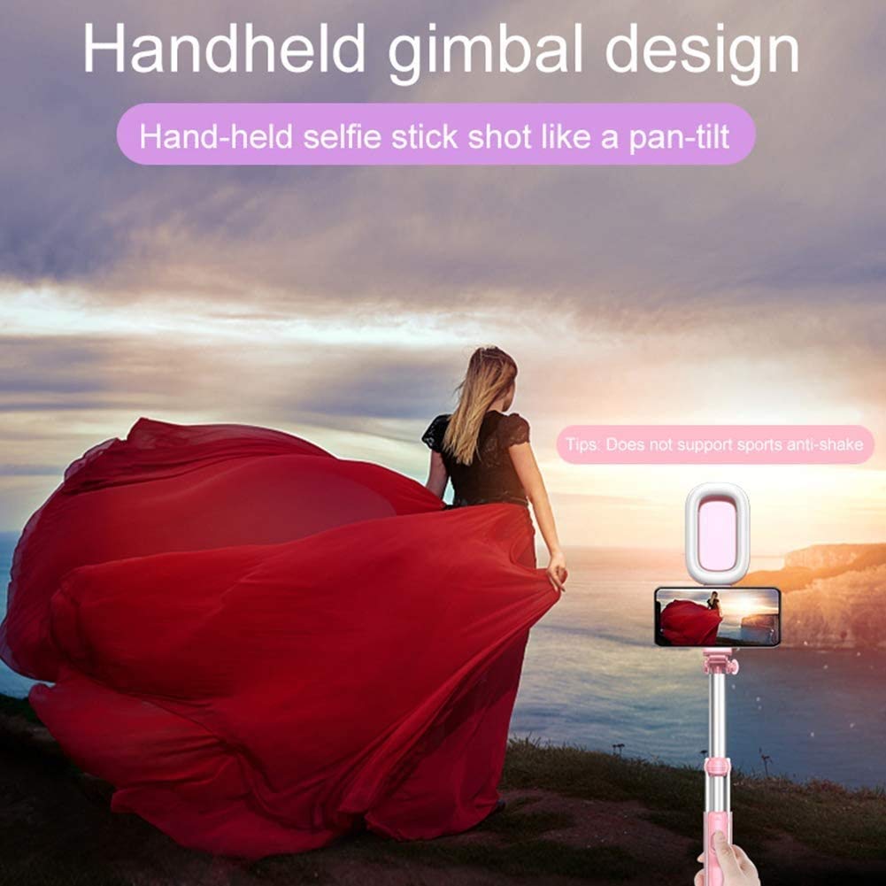 Selfie Stick Treppiede con Luce,Estensibile Phone Skid Phone Treppiede Supporto con Telecomando Bluetooth Wireless