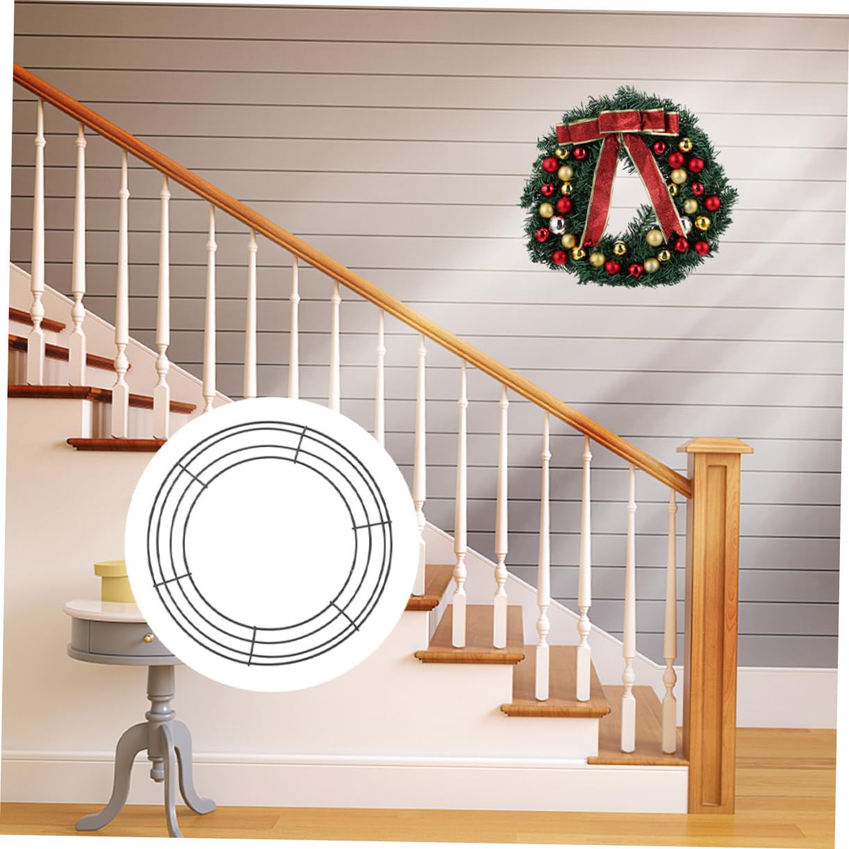 Unomor 10pcs Floral Frame Round Wreath Reusable Wreath Support for Holiday Decorations Smooth for Safe Crafting for Year Christmas and Valentine Day