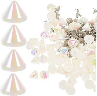 VILLCASE 100 Pçs Punk Rebites Punk Roupas Kit De Couro Bolsa Conjunto Punk Rebite Cone Kit De Rebites De Couro Pregos Cravados Para Artesanato Kit De Rebites De Artesanato Pregos Rebites