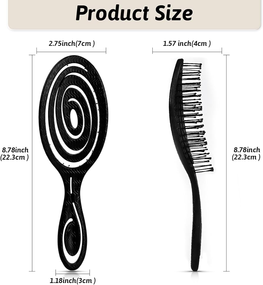 Amazon | 柔軟なソフトピン毛ヘアブラシ、ウェット&ドライヘアブラシ