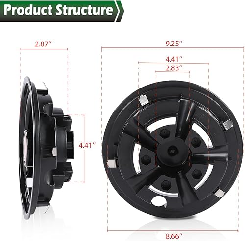 Miniatura 6 de GRAND ORANGE Fundas para ruedas de carrito de golf, tapas de cubo compatibles con Ezgo Yamaha Club Car Carts de golf, tapas de rueda de 8 pulgadas,