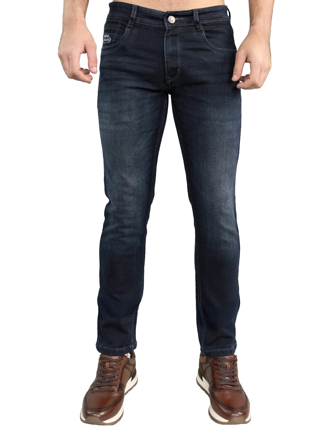 monte carlo Mens Martin Fit Light Wash Denim | Solid Pattern | Button Closure with Mid Rise Denim | Stylish Jeans for Men (Pack of 1)(Pack of 1)-picture-54