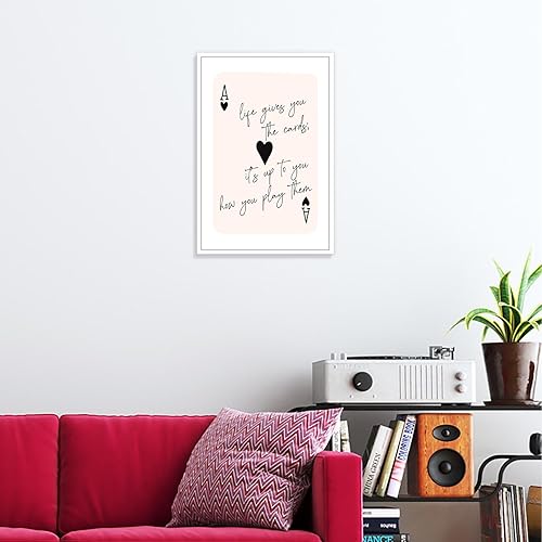 Miniatura 3 de Lienzo de moda negro para pared, diseño estético de Ace Of Hearts Playing Card Print Lucky Girl, Retro Fashion Preppy Y2K Dormitory para dormitorio,