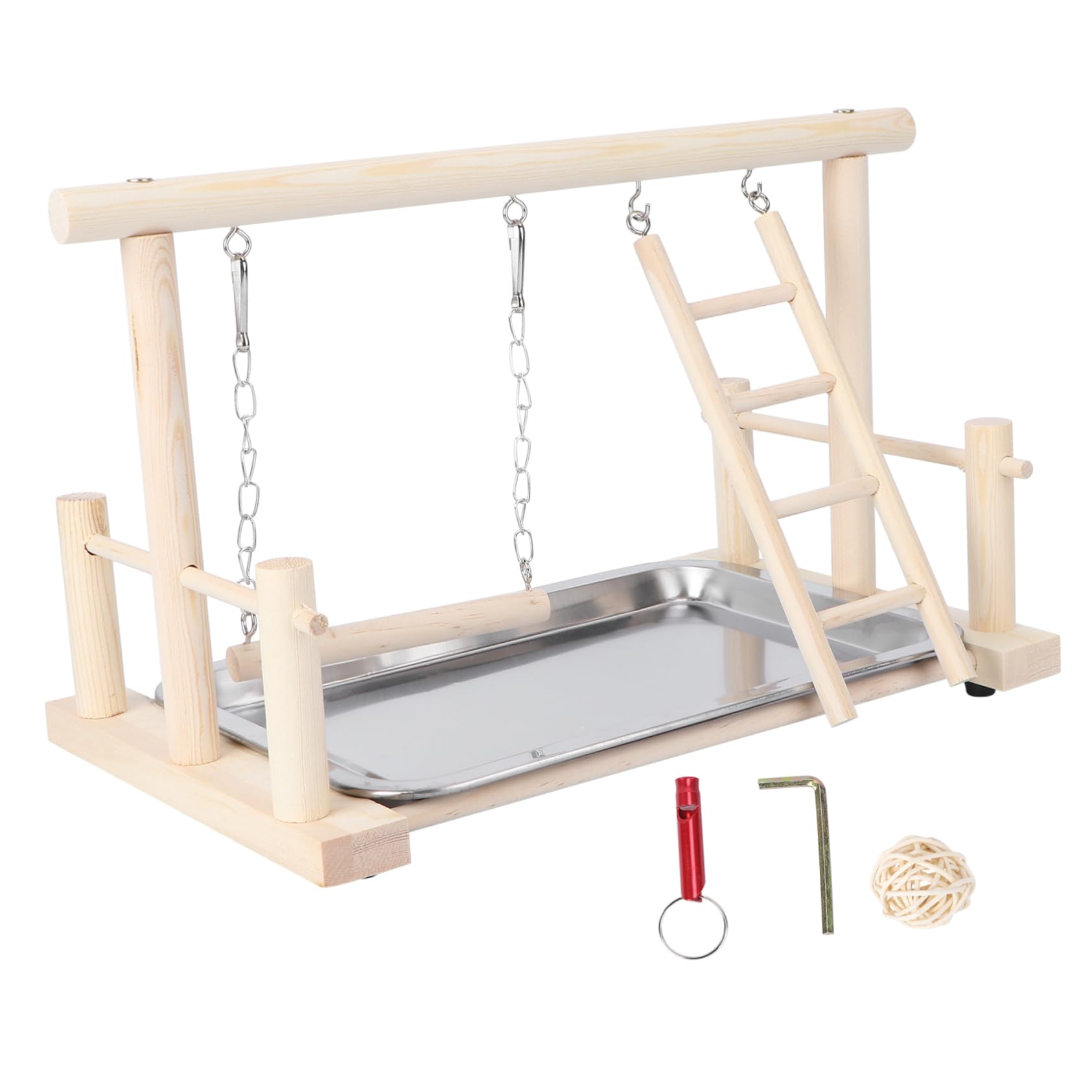 Happyyami 1stücke Holz Papageienschaukel Vogelspielzeug zum Aufhängen für Kleine Vögel Papageien-hängespielzeug Papageienständer Vogelständer Hängende Papageienspielzeuge