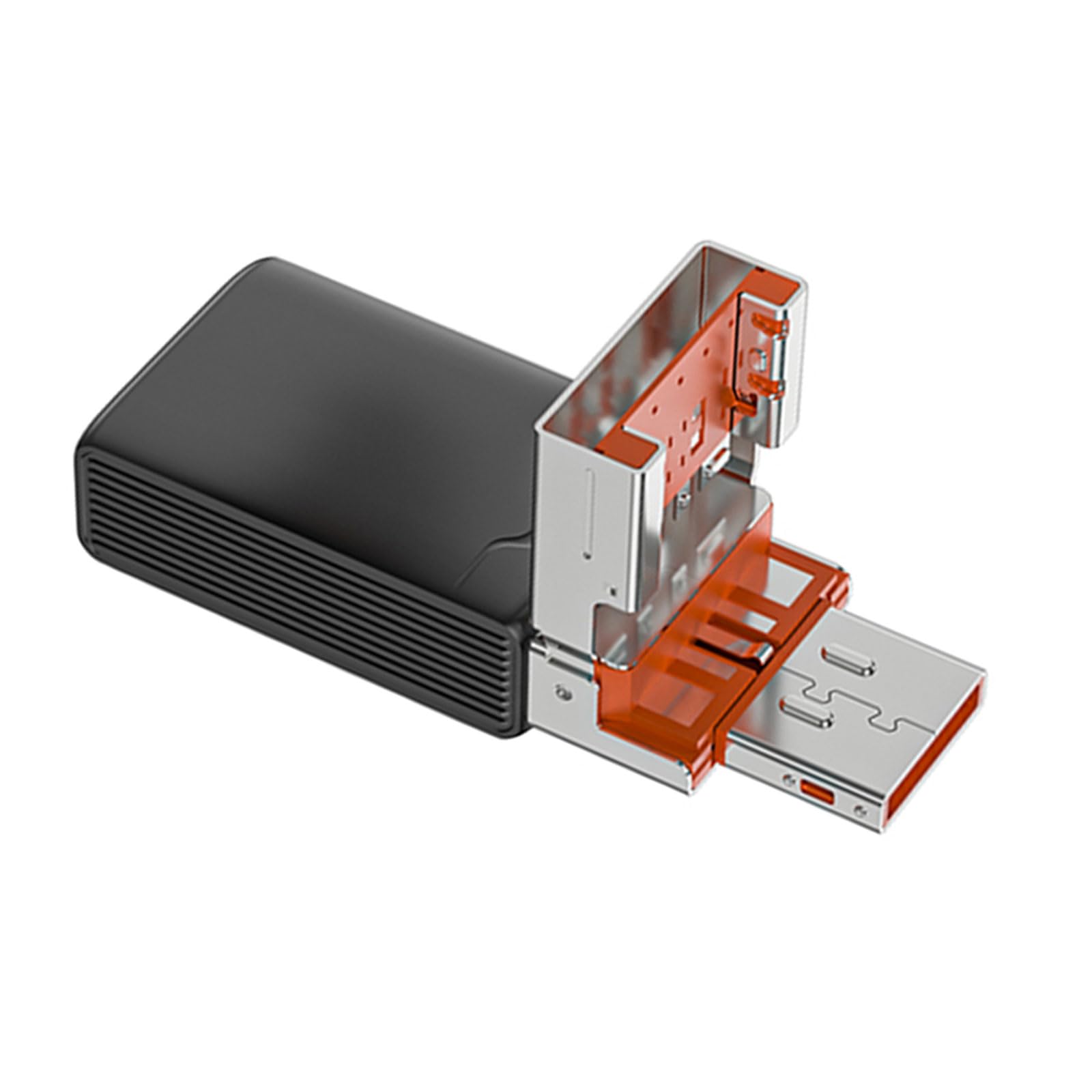 Type C MicroSDs Card Reader Portable Memory Card Adapter with USB Converters for Laptops and Smartphones