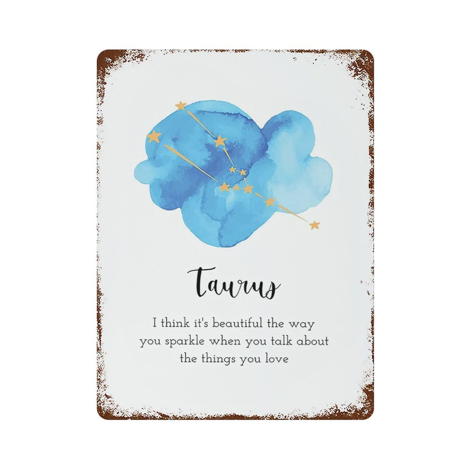 xiaoxiaoshen Taurus Zodiac Astrology Wall Decor Art Metal Tin Poster Modern Home Decor Art Home Bar Shop Decorations Vintage Sign 40x30cm