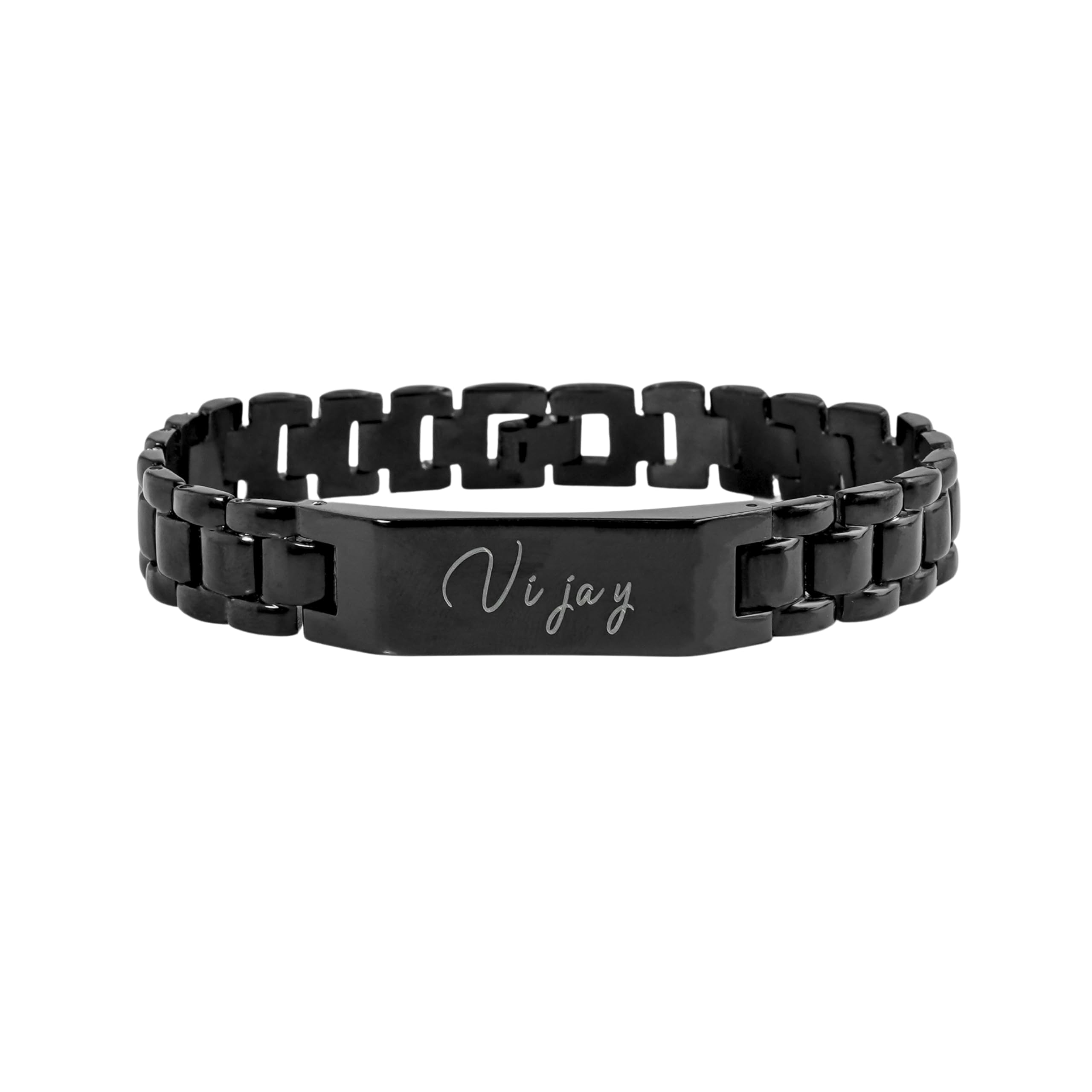 Personalised Aura Bracelet Black | Adjustable in Size | Aura Bracelet For Men's-image-24