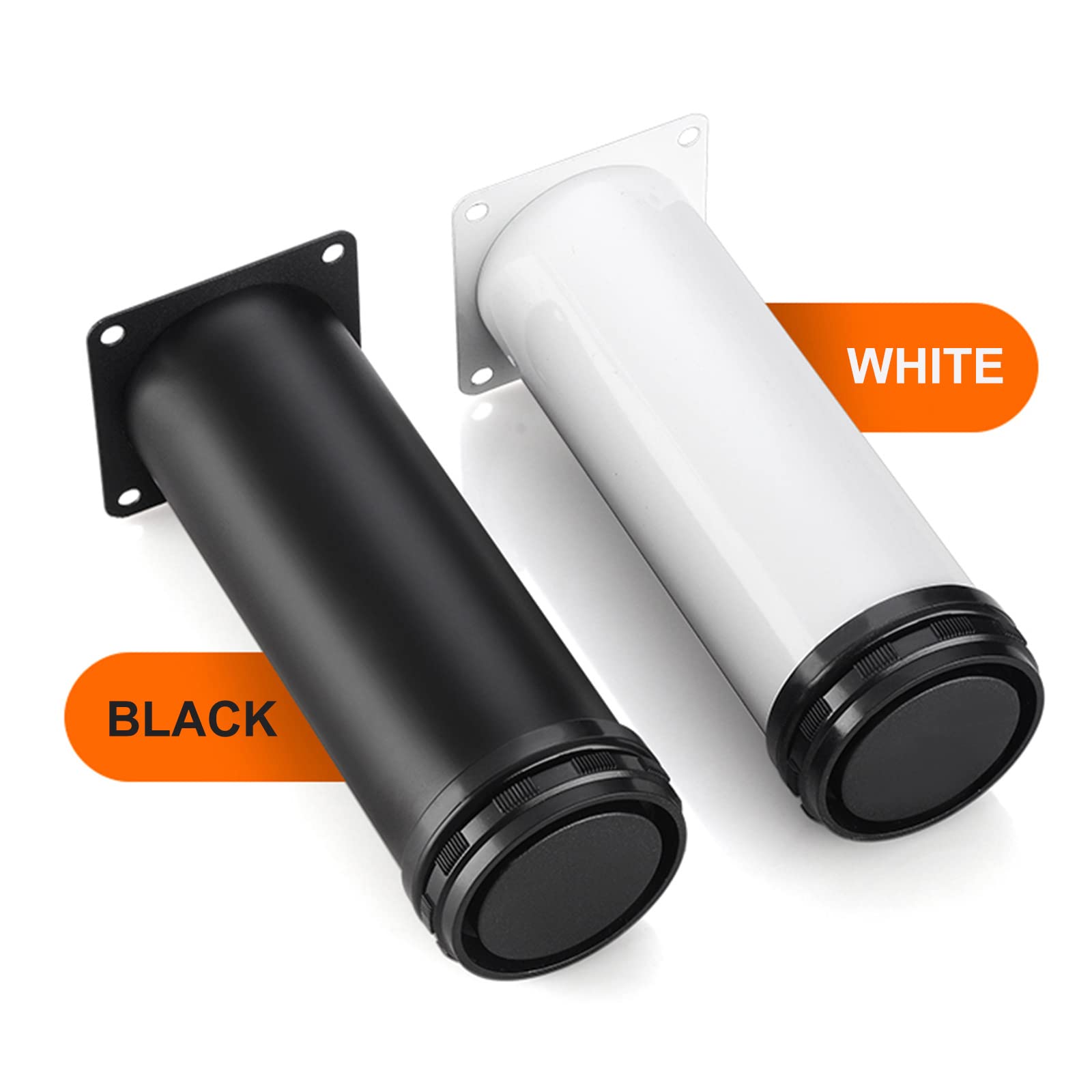 Patas De Muebles Ajustables, Acero Inoxidable, Base Antideslizante Y Gran | Altura Regulable De 0 A 15 Mm, Impermeable, Inoxidable, Fácil De Instalar (White 50 cm (19.7 in))
