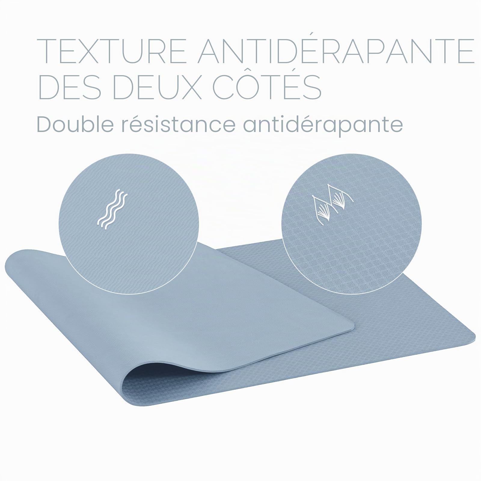 Good Nite Grand tapis de yoga XXL - Tapis de gymnastique antidérapant en TPE pour yoga, pilates, entraînement, gym