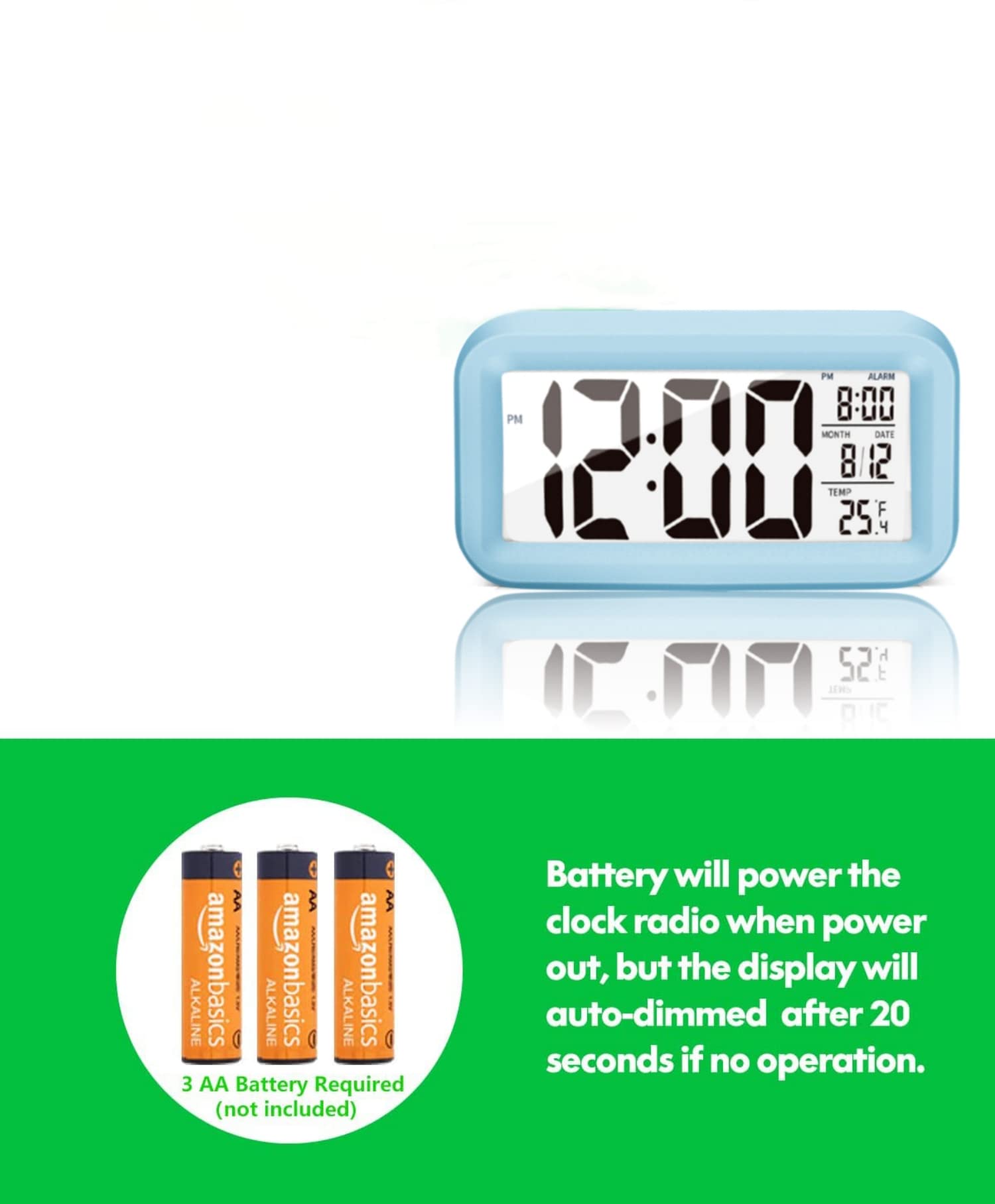 Generic Upgraded Digital Alarm Clock, 4.3