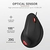 Trust Gaming Mouse GXT 144 Rexx, Vertical Ergonomic Mouse, 250-10,000 DPI, 6 Programmable Buttons, Advanced Software, Adjustable RGB Lighting, USB Computer Mouse for PC, Laptop, Windows, Mac - Black - Image 5