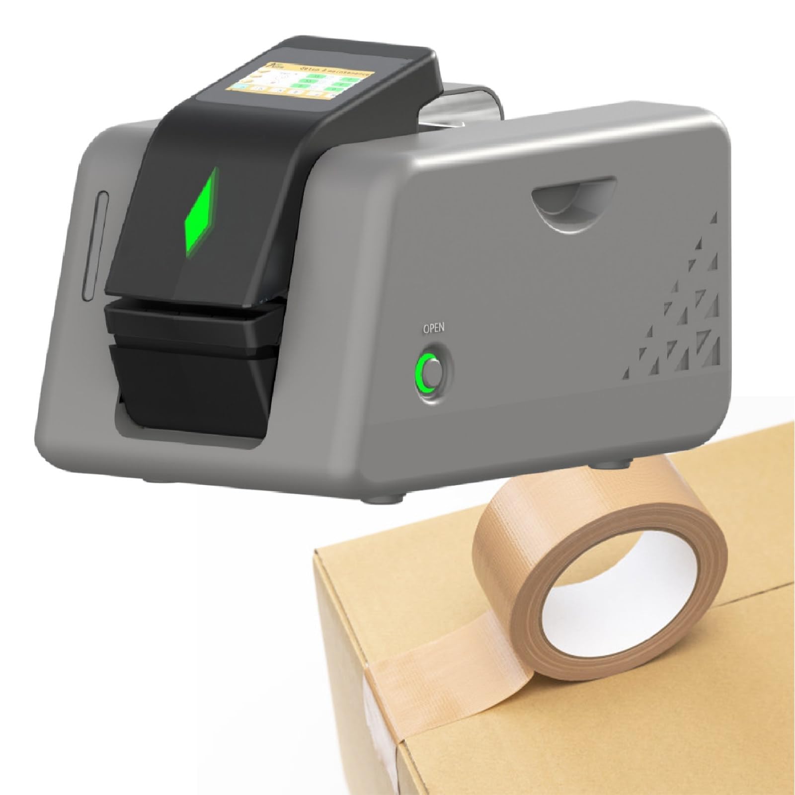 JXYQ Packaging Dispenser with Reinforced Water-Activated Kraft Gummed Tape, 2.5L Water Reservoir & Moistener Brush