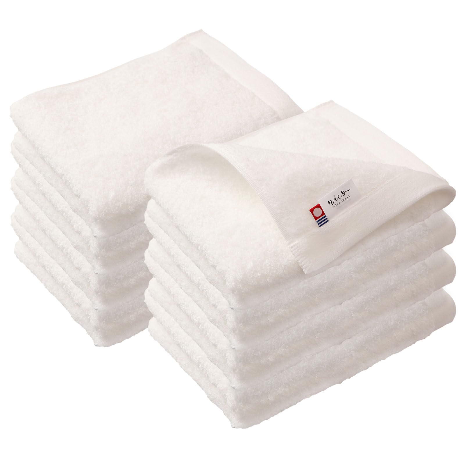 Imabari Face Towels, Set of 8, 100% Cotton