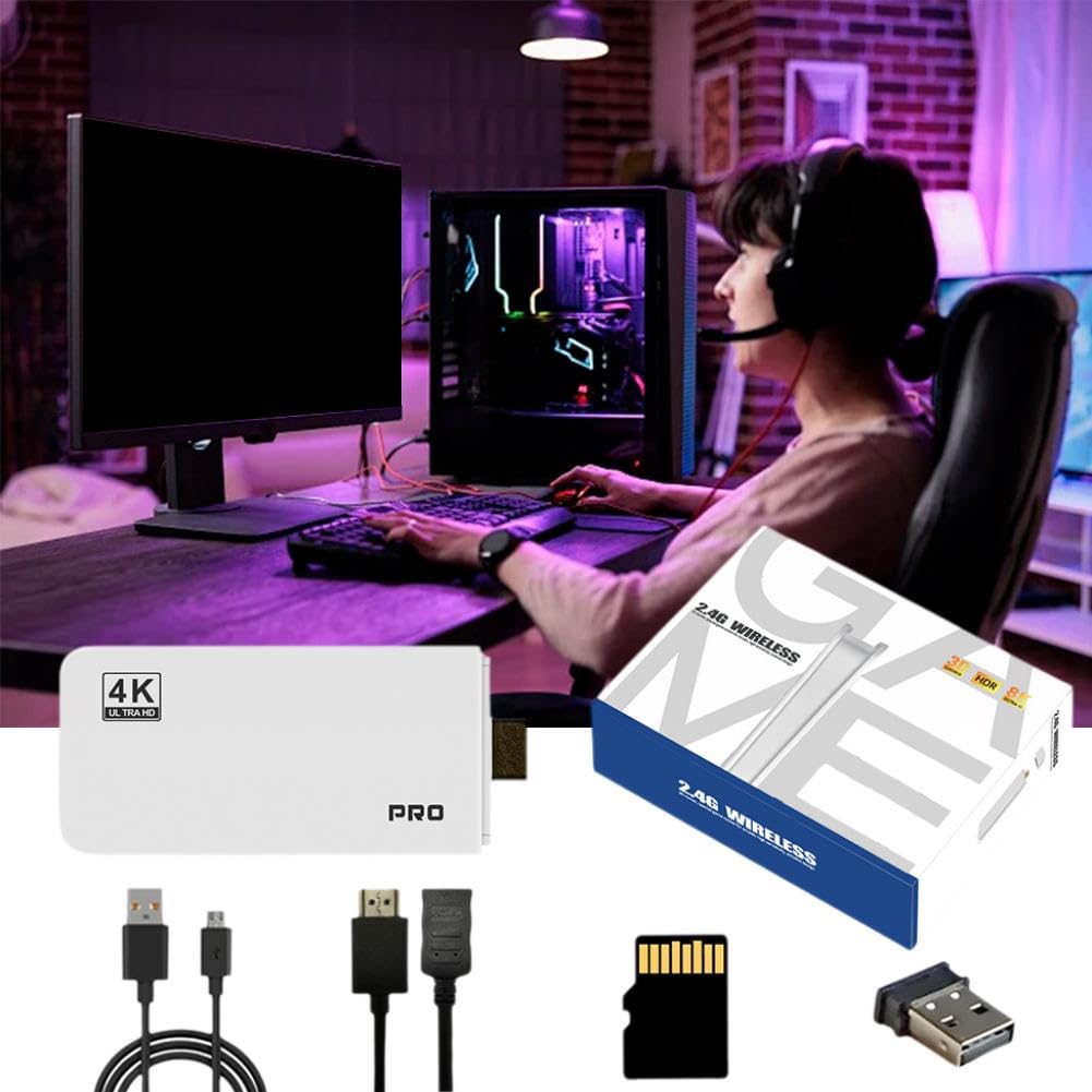 Console De Jeu Rétro Portable: 128 Go De Jeux Intégrés 40000+, Bâton De Télévision 4K