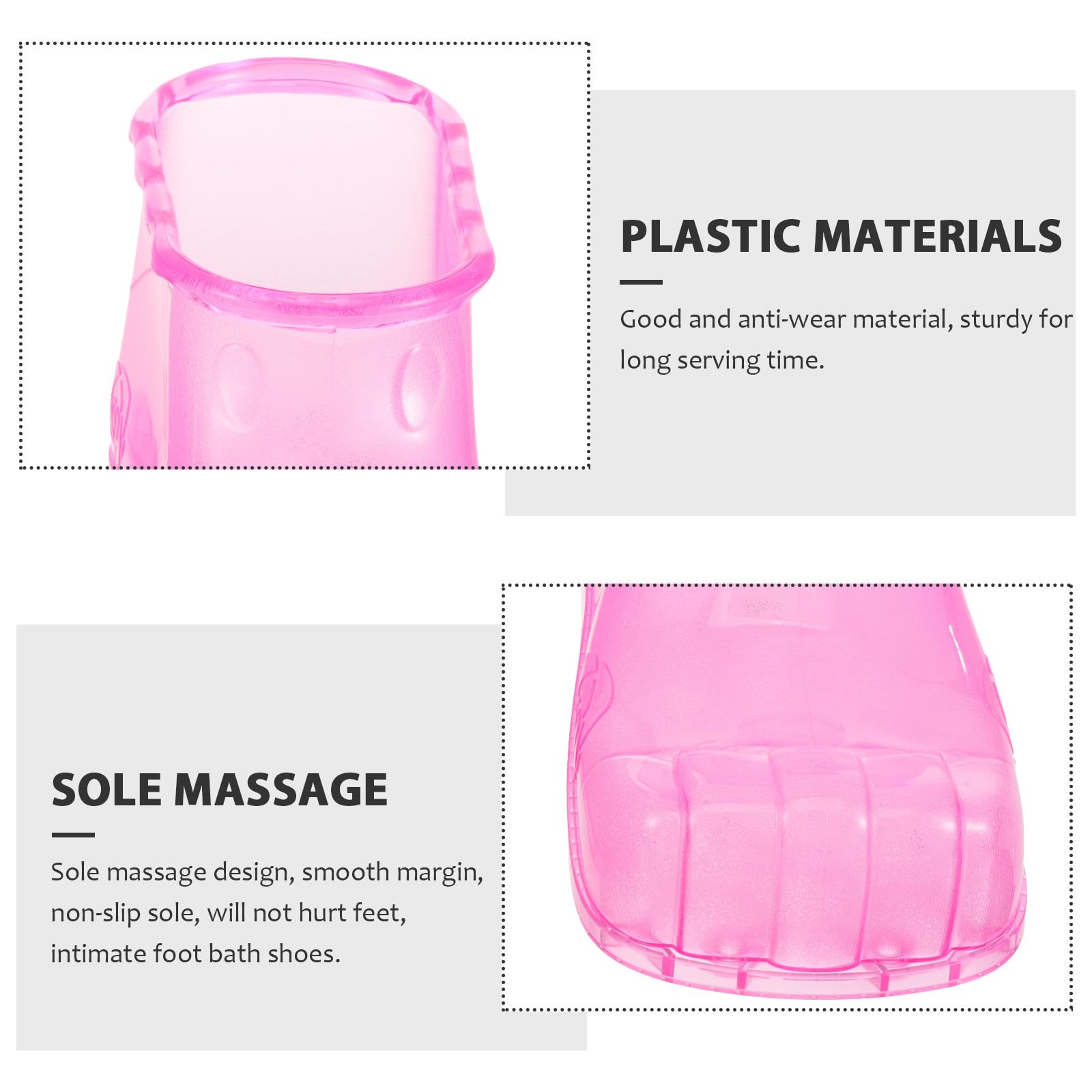 Scarpe da Bagno per Massaggi Piedi in Plastica Antiusura Taglia 42 Vasca Idromassaggio Plantare Grande Capacità per Uso in Bagno e All'aperto