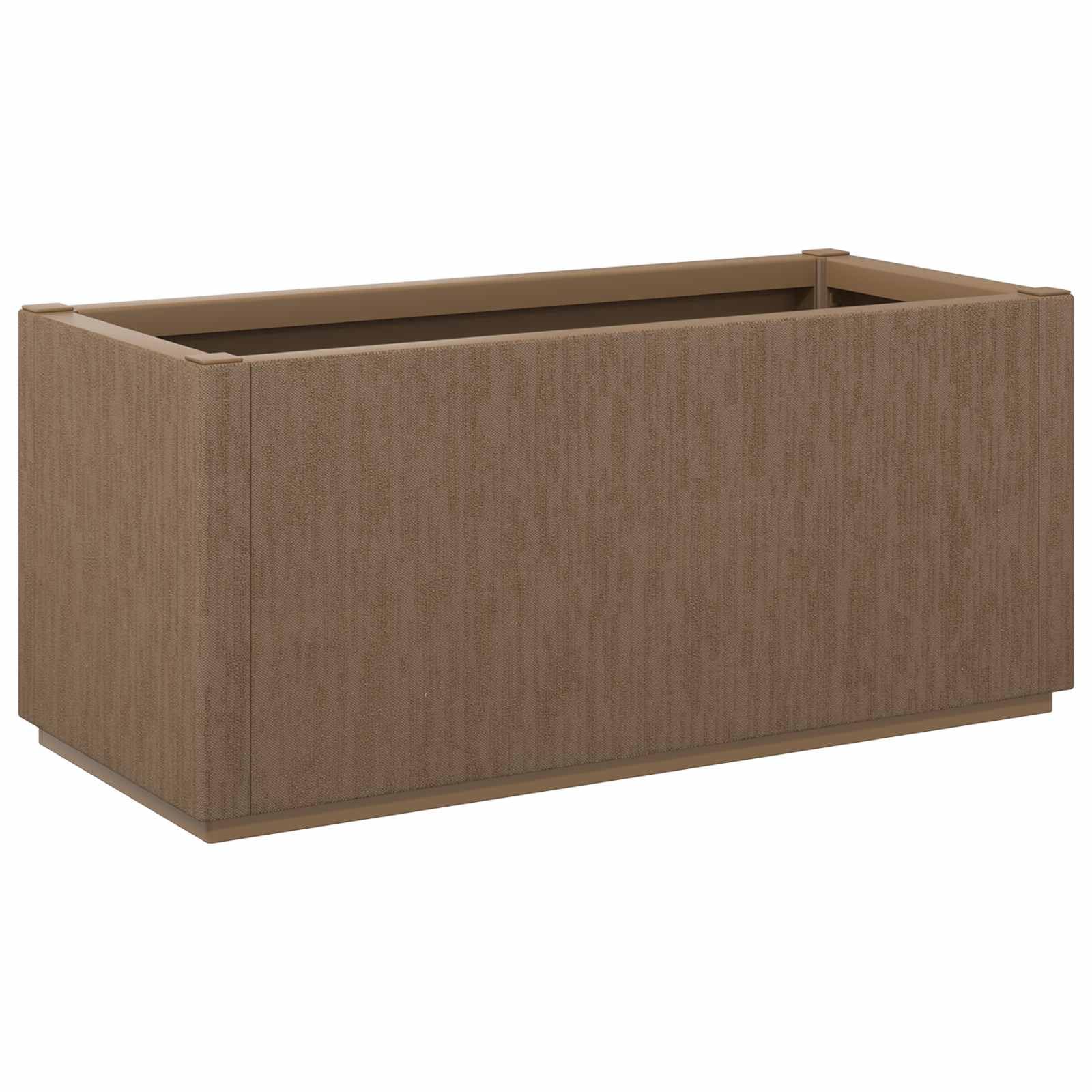 Ogrodowa skrzynka na kwiaty, brązowa, 80 x 36 x 35 cm, PP z wbudowanymi otworami odpływowymi dla zdrowych roślin, odporna na warunki atmosferyczne, idealna na balkon, taras, do ogrodu, trwały