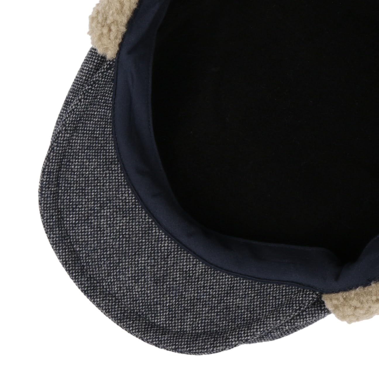 Barts Monzonite Denim Flatcap Schirmmütze Schiebermütze Herren - mit Schirm, Futter, Lederband, Lederband Winter Herbst-Winter