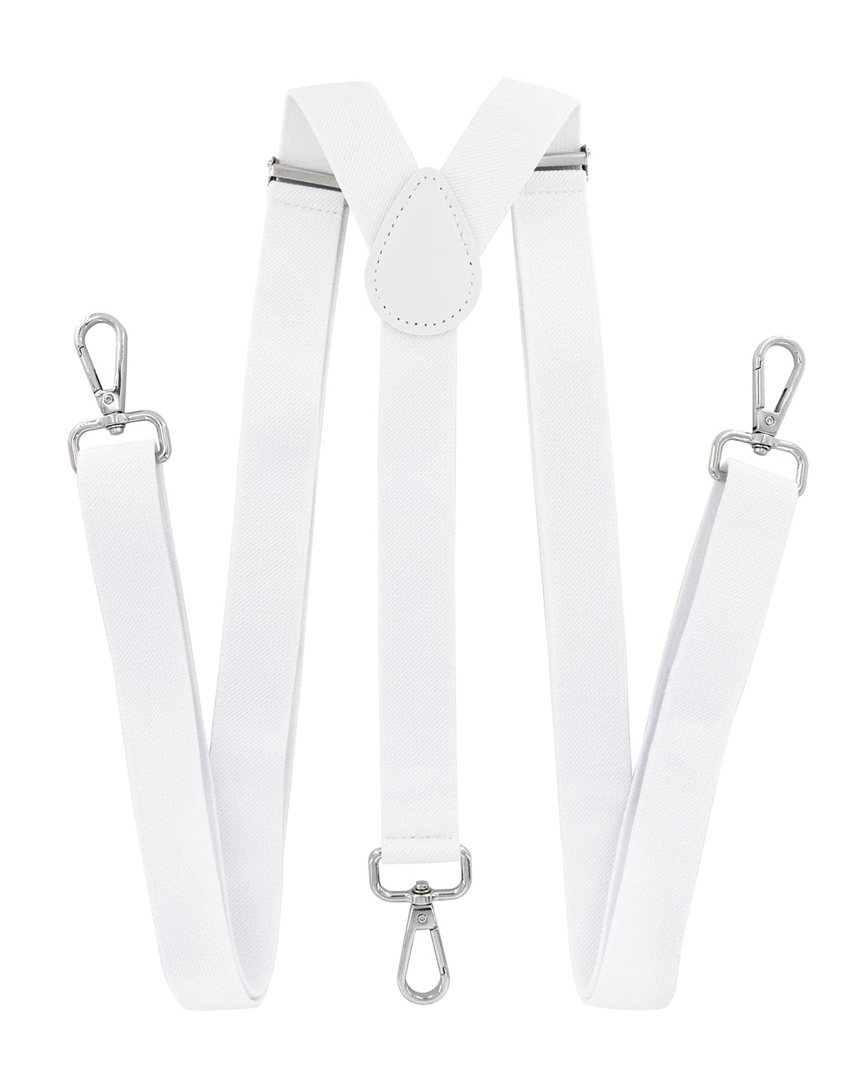 axy Bretelle da uomo con 3 robuste chiusure a moschettone, larghezza 2,5 cm, forma a Y, regolabili in modo continuo