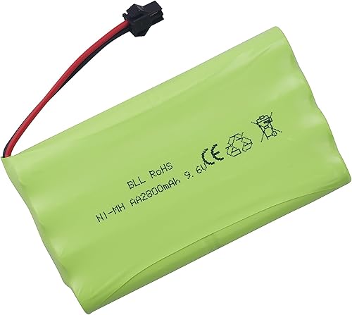 Miniatura 7 de sea jump Batería recargable AA de 9.6 V 2800 mAh con enchufe SM-2P y cable de carga USB para control remoto de coche RC camión tanque de ingeniería
